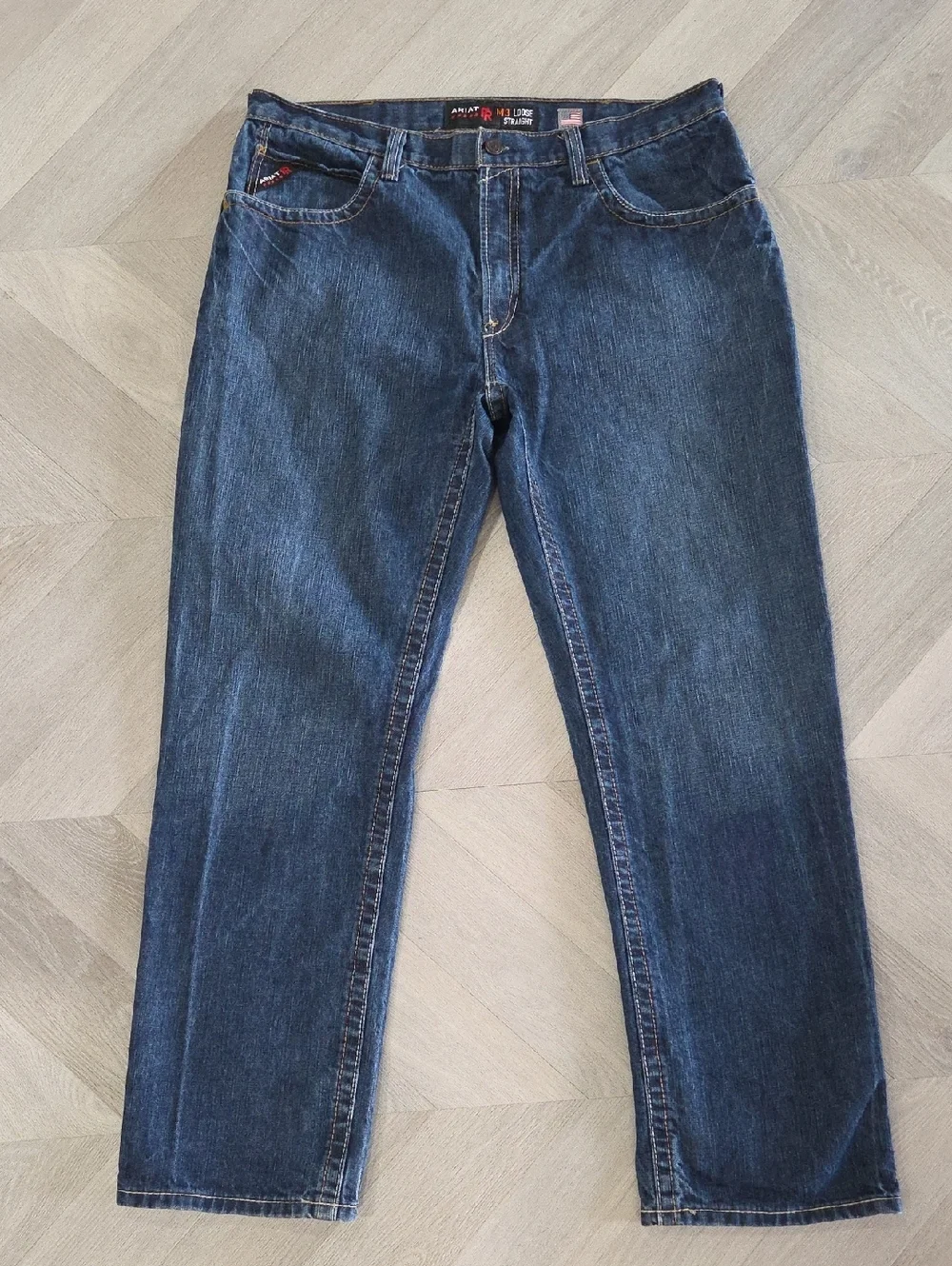 Ariat FR M3 Loose Straight Mens Work Jeans, Size 38/34